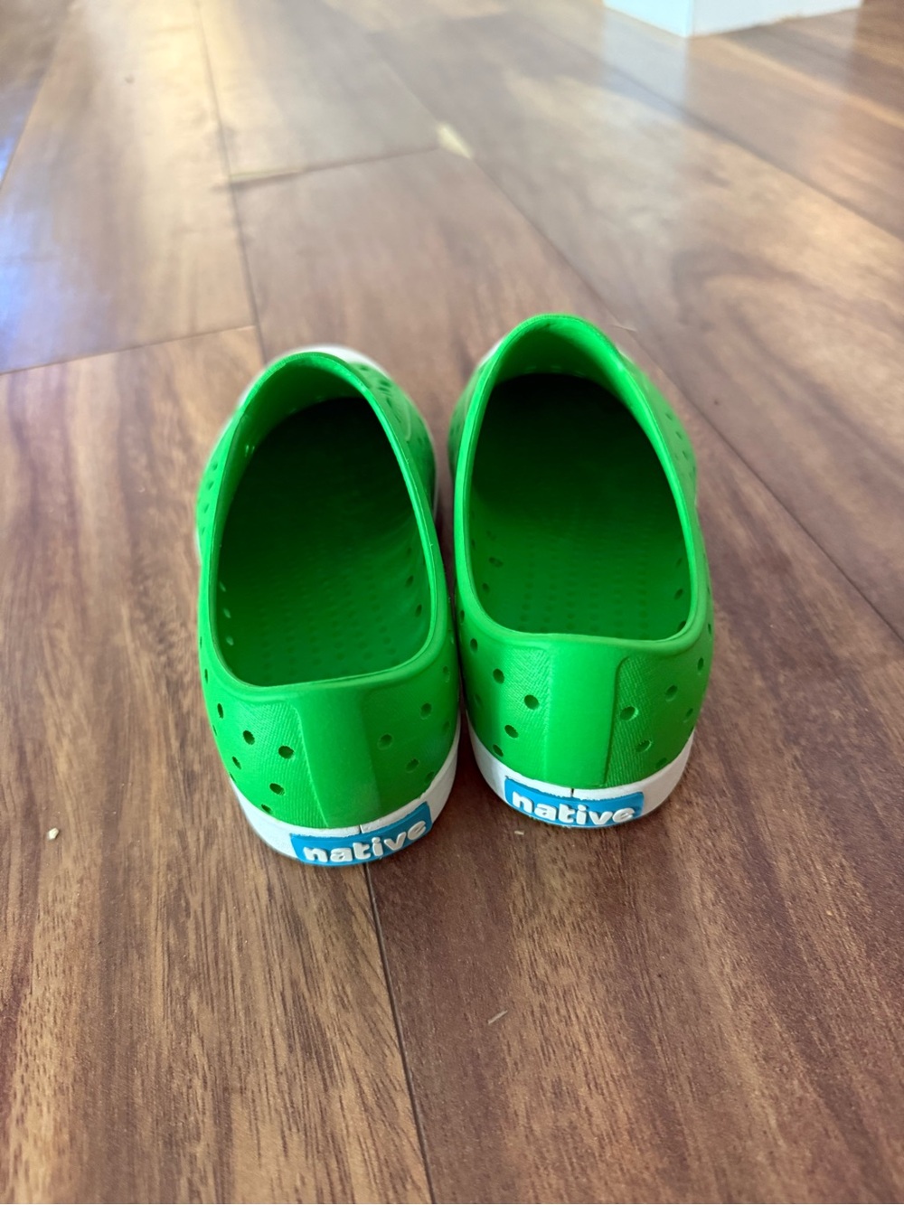 Native Kids Green EVA Slip-On Water Shoes with White Toe - Picture 5 of 5